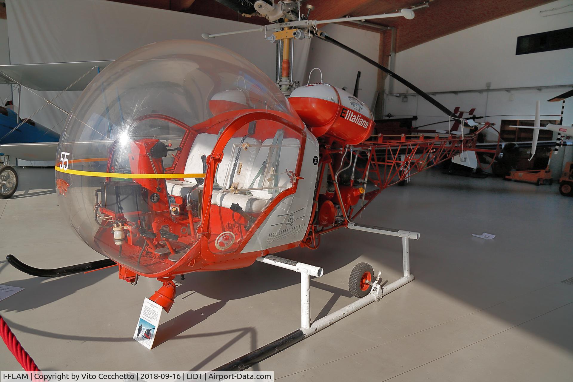 I-FLAM, Augusta-Bell ab 47G-3B-1 C/N 1612, preserved