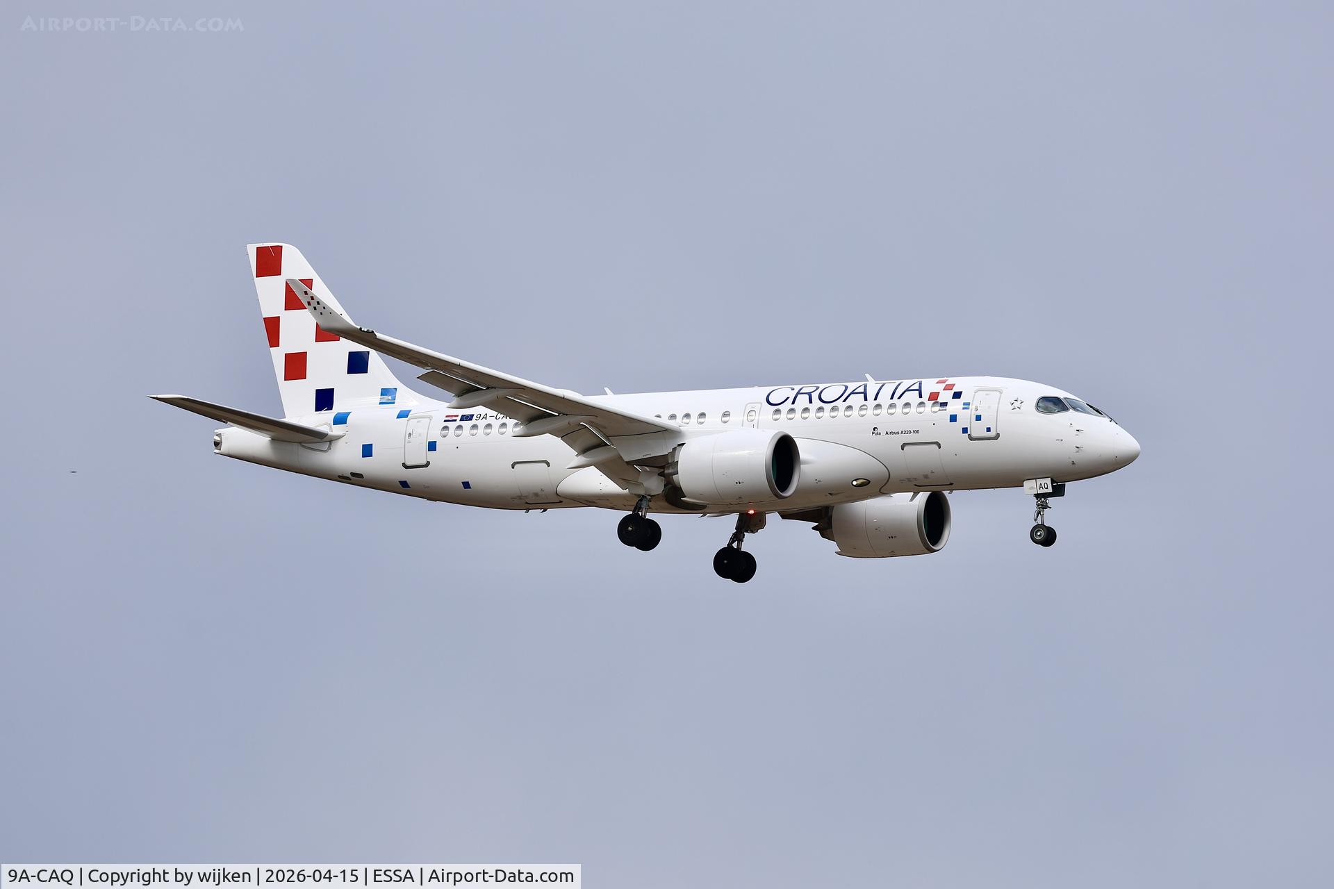 9A-CAQ, 2026 Airbus A220-100 C/N 50088, Rwy 01L