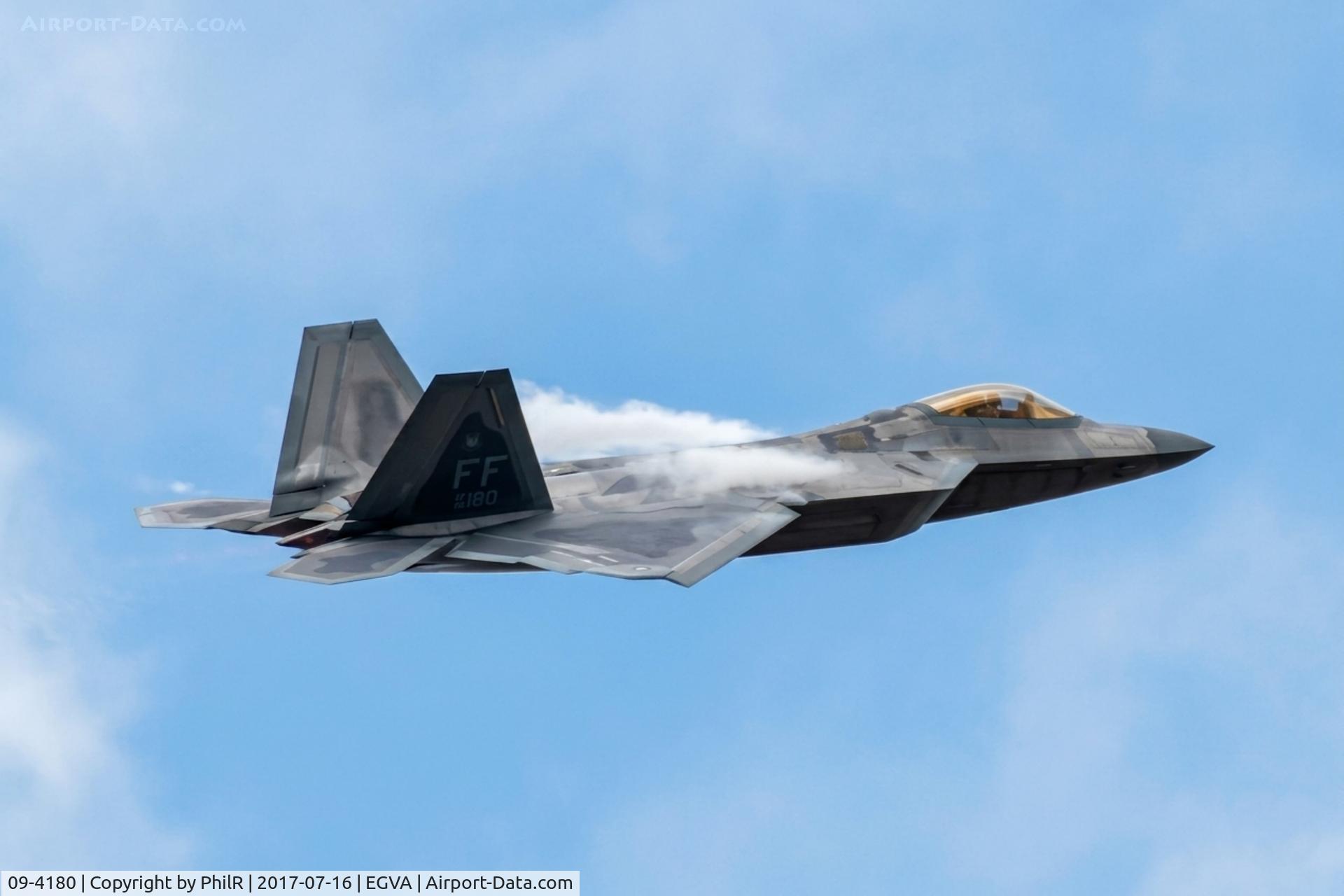 09-4180, Lockheed Martin F-22A Raptor C/N 4180, 09-4180 2011 Lockheed Martin F-22A Raptor USAF RIAT 
