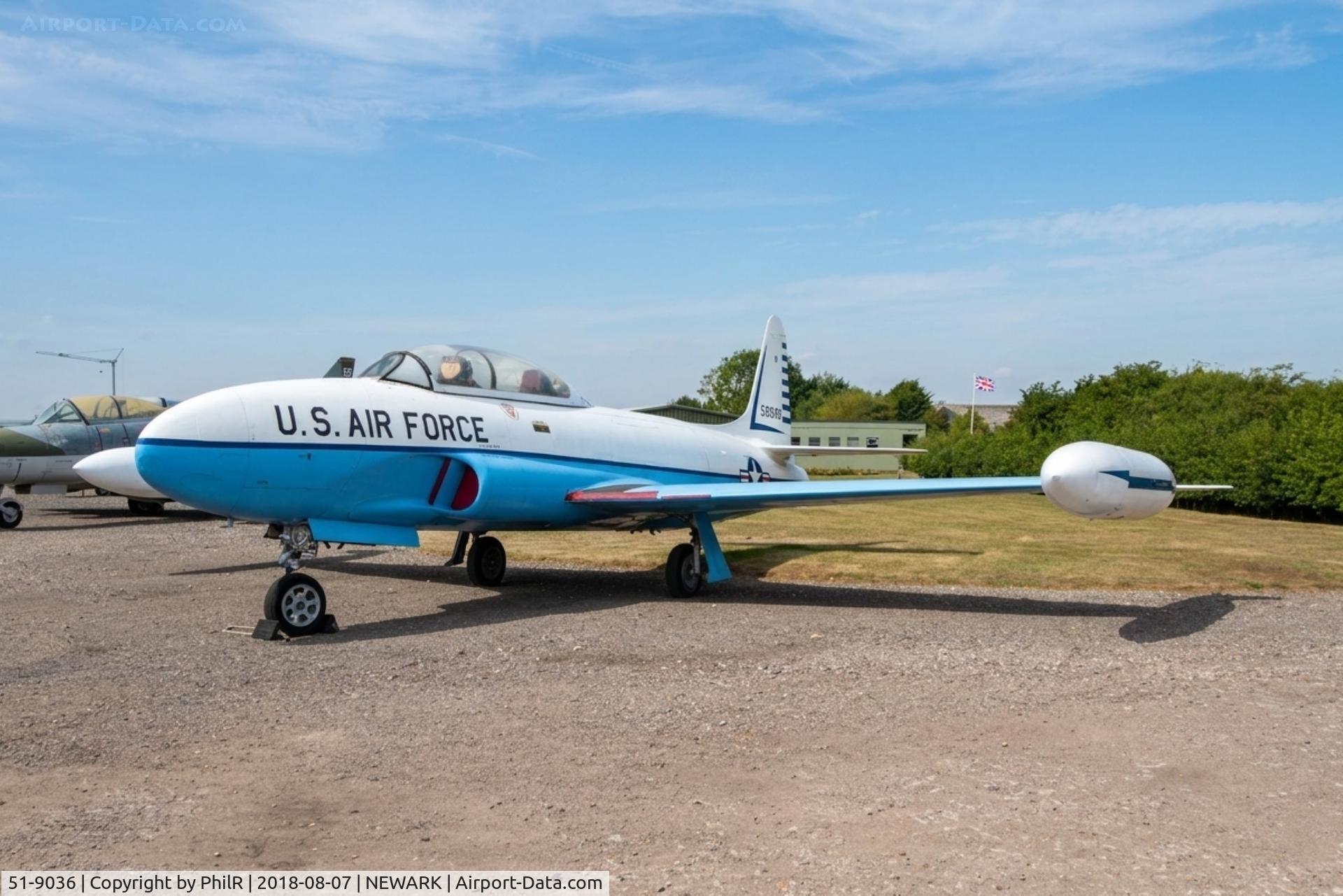 51-9036, 1951 Lockheed T-33A Shooting Star C/N 580-6820, 51-9036 1951 Lockheed T-33A Shooting Star Newark Air Museum 
