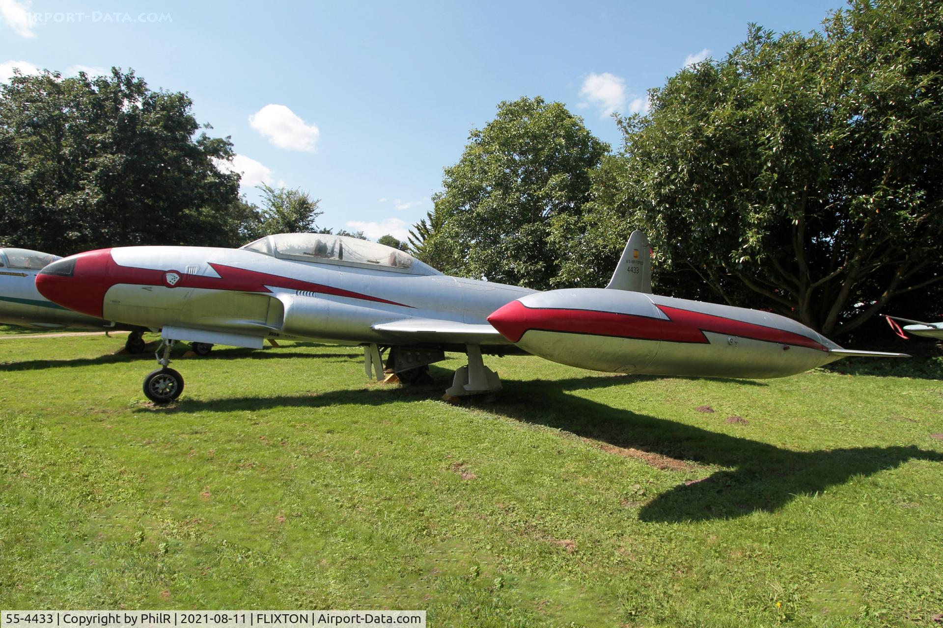 55-4433, 1956 Lockheed T-33A Shooting Star C/N 580-9877, 55-4433 1956 Lockheed T-33A Shooting Star USF Norfolk & Suffolk Aviation Museum Flixton 
