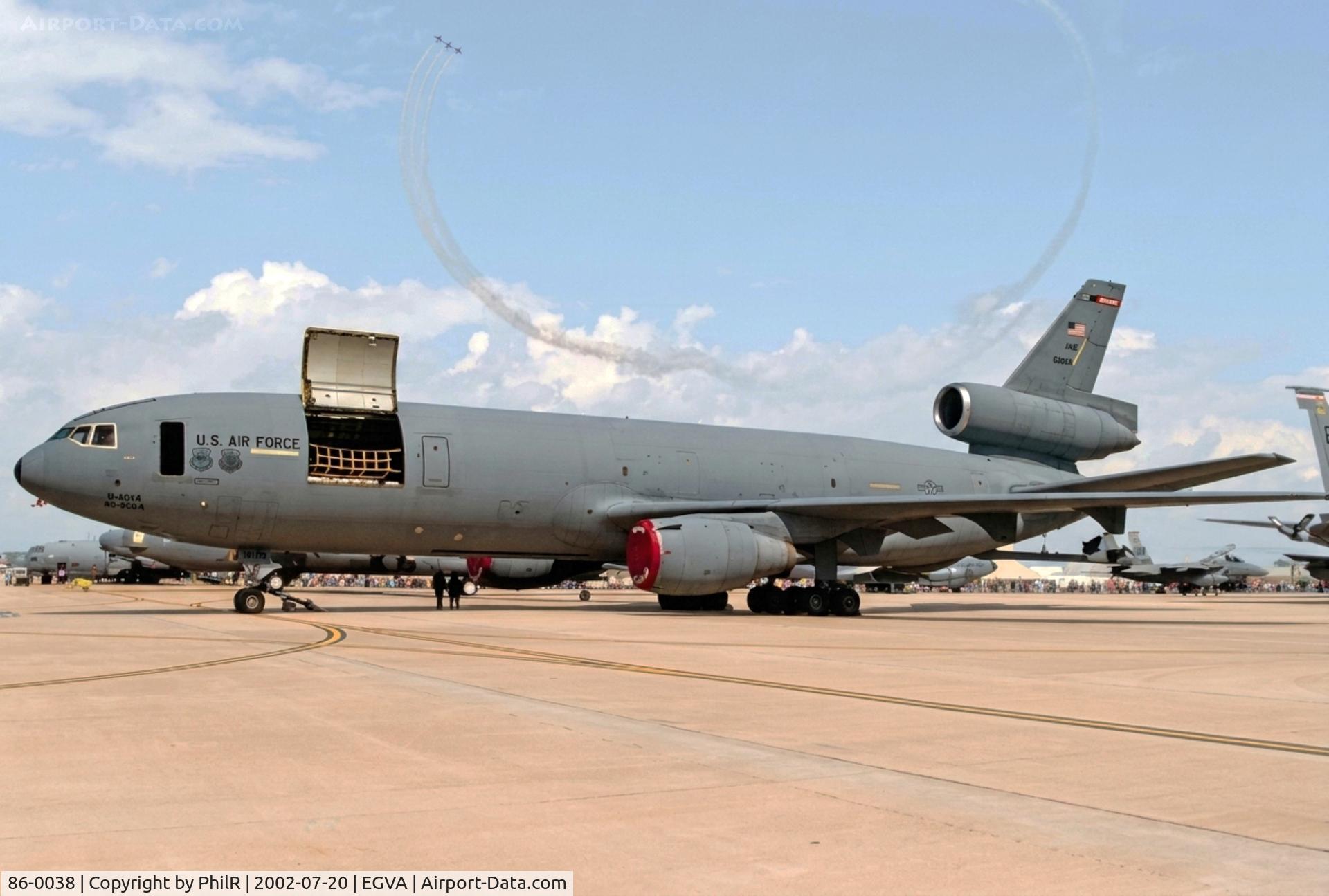 86-0038, 1986 McDonnell Douglas KC-10A Extender C/N 48251, 86-0038 1987 MD KC-10A USAF RIAT 
