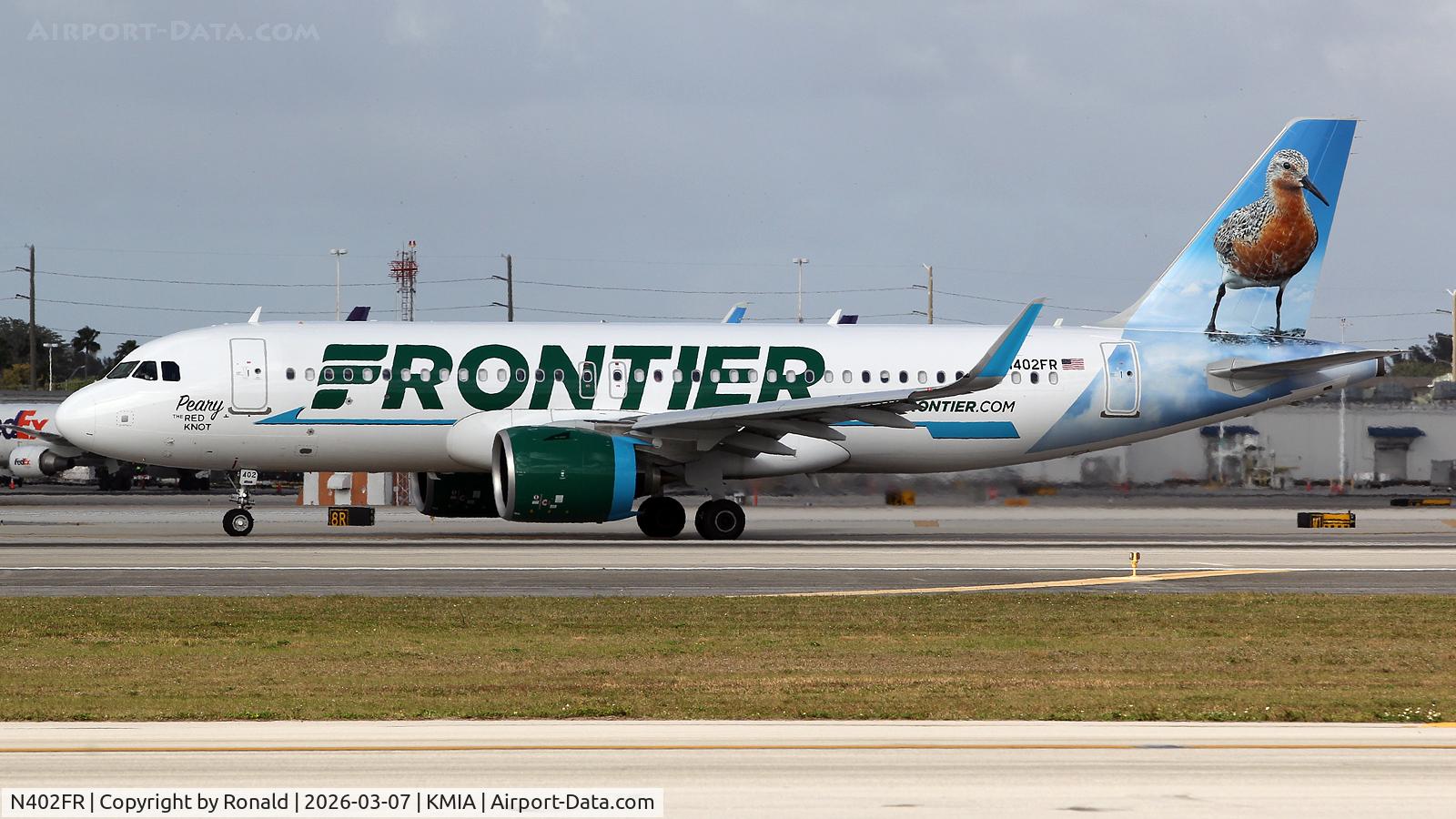 N402FR, 2025 Airbus A320-271N C/N 12857, at mia