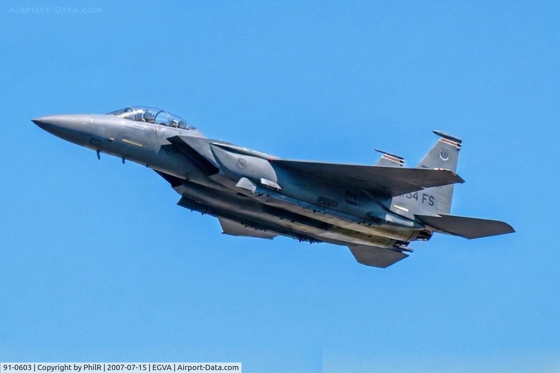 91-0603, 1991 McDonnell Douglas F-15E Strike Eagle C/N 1246/E204, 91-0603 1993 MD F15E Eagle RIAT 