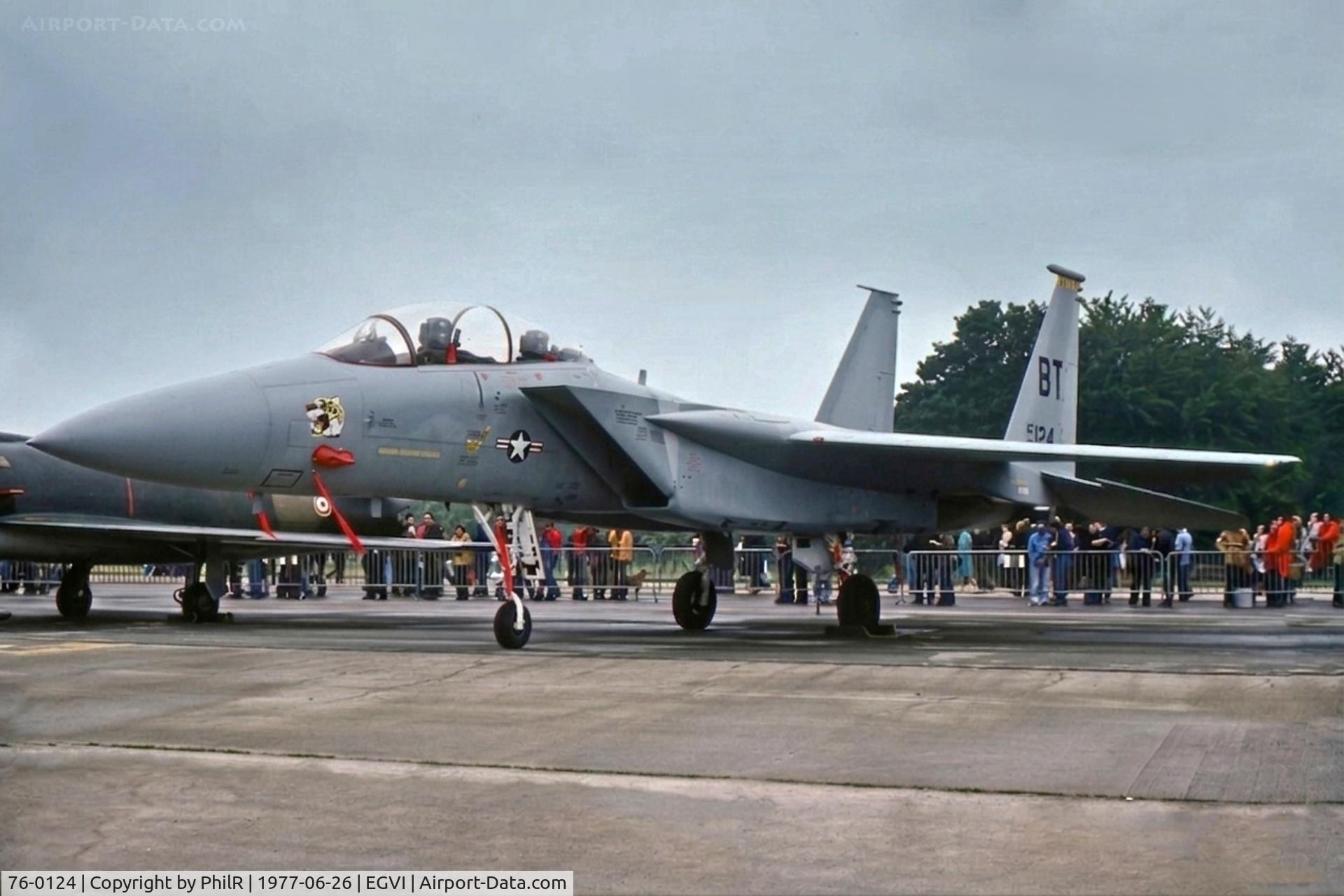 76-0124, 1976 McDonnell Douglas F-15B Eagle C/N 0185/B026, 76-0124 1976 McD F-15B Eagle USAF IAT 