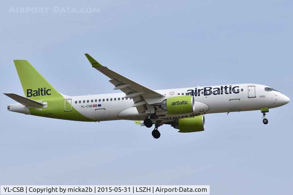 YL-CSB, 2016 Bombardier CSeries CS300 (BD-500-1A11) C/N 55004, Landing