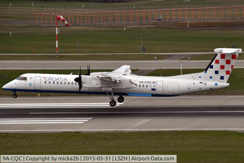 9A-CQC, 2009 De Havilland Canada DHC-8-402Q Dash 8 C/N 4258, Landing