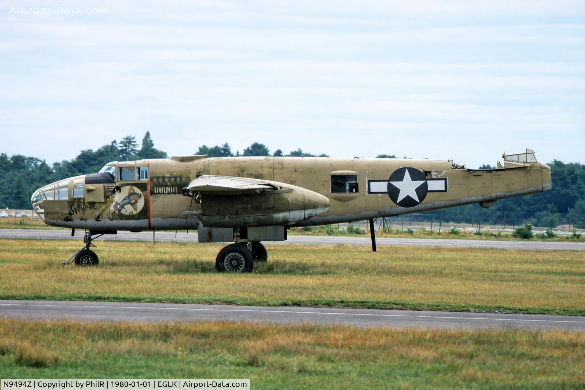 N9494Z, 1944 North American TB-25N Mitchell C/N 108-34200, 151632 (44-30925, N9494Z, G-BWGR) 1944 NA B-25N Mitchell 'Gorgeous George-Ann' USAAF Blackbushe 
