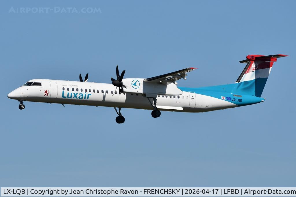 LX-LQB, 2015 De Havilland Canada DHC-8-402Q Dash 8 C/N 4512, Luxembourg (LUX)	Bordeaux (BOD)	LG8171