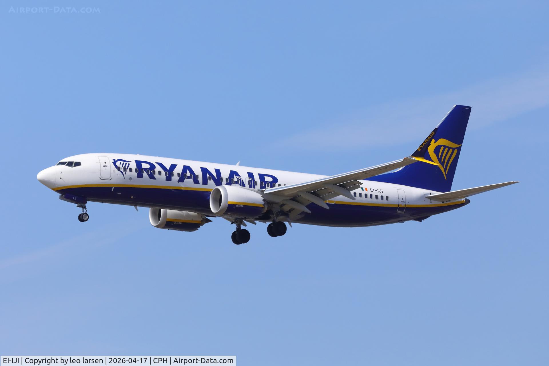 EI-IJI, Boeing 737-8 MAX C/N 62369, Copenhagen 17.4.2026