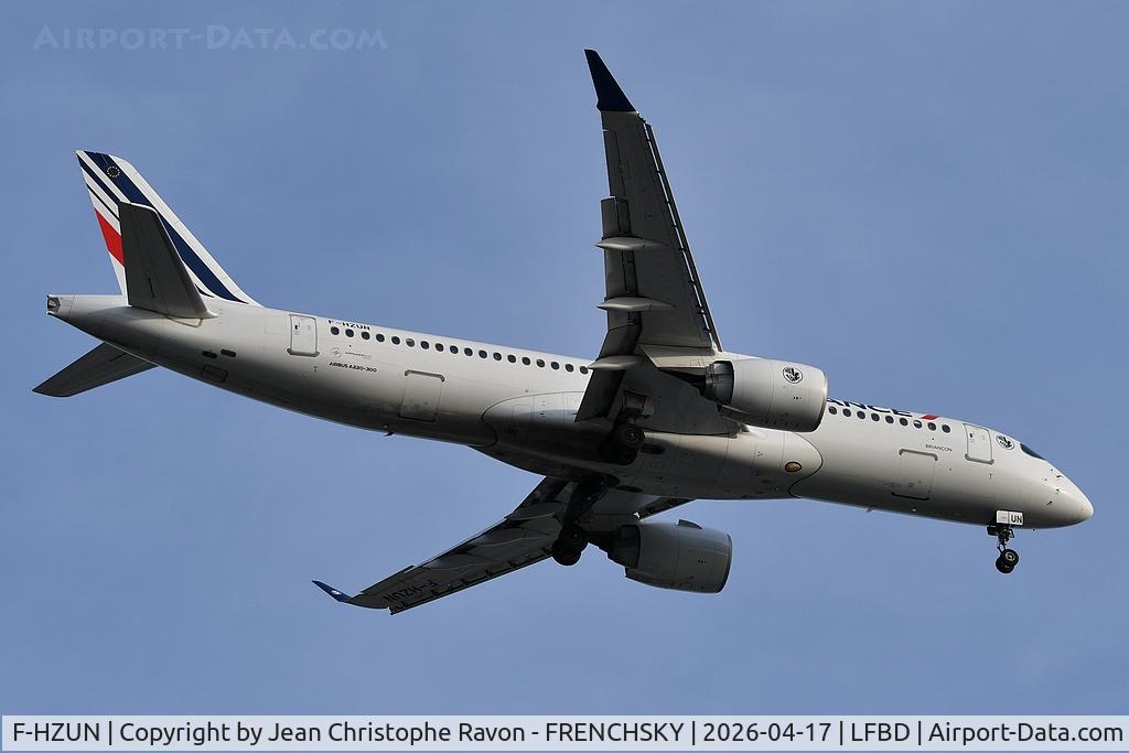 F-HZUN, 2022 Airbus A220-300 C/N 55187, Paris (CDG)	Bordeaux (BOD)	AF7438