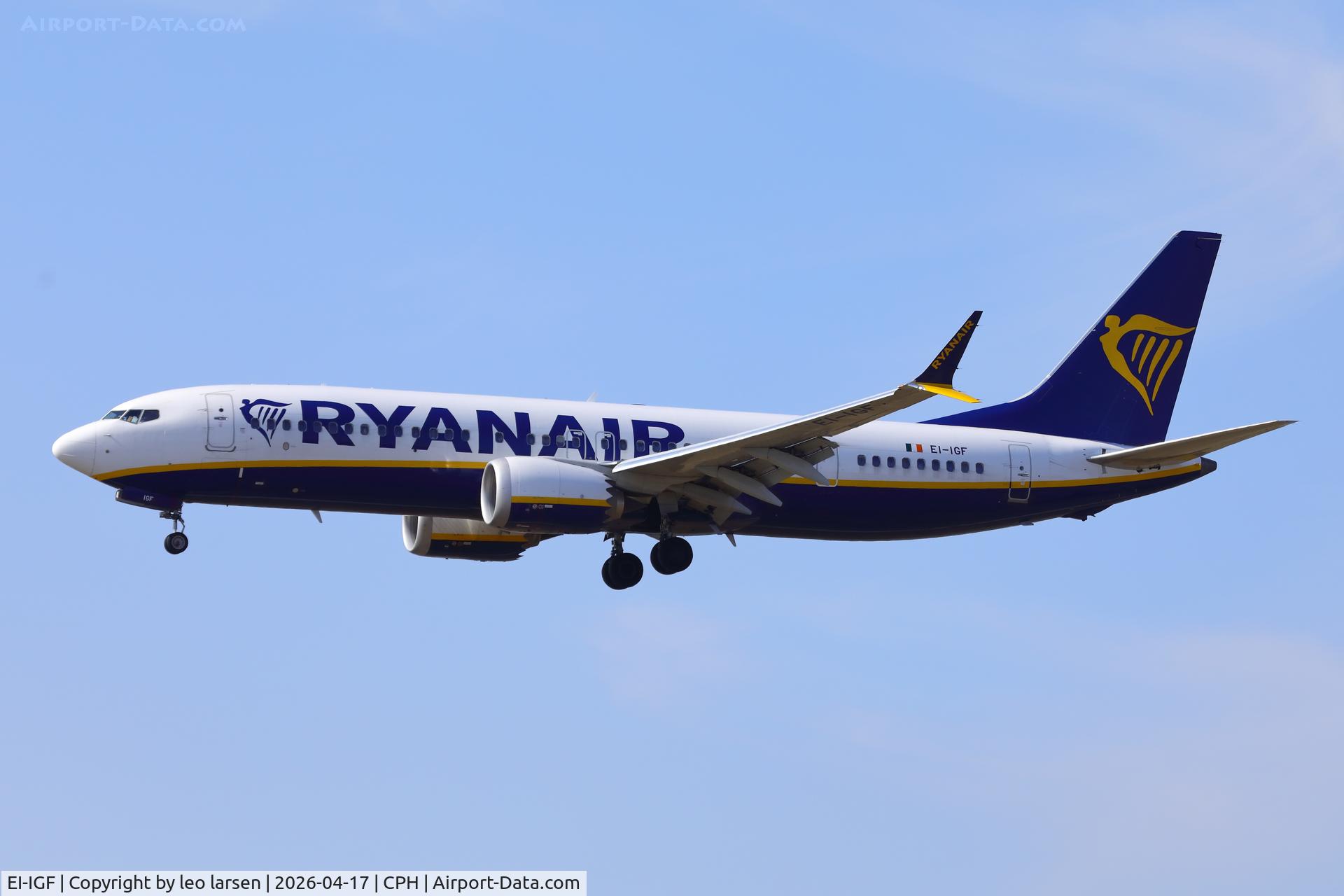 EI-IGF, 2023 Boeing 737-8-200 MAX C/N 67074, Copenhagen 17.4.2026