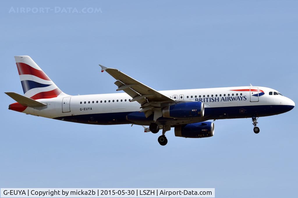 G-EUYA, 2008 Airbus A320-232 C/N 3697, Landing