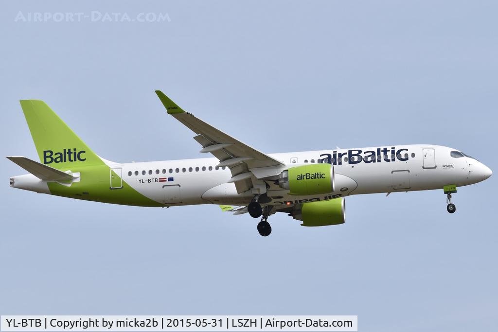 YL-BTB, 2025 Airbus A220-371 C/N 55416, Landing