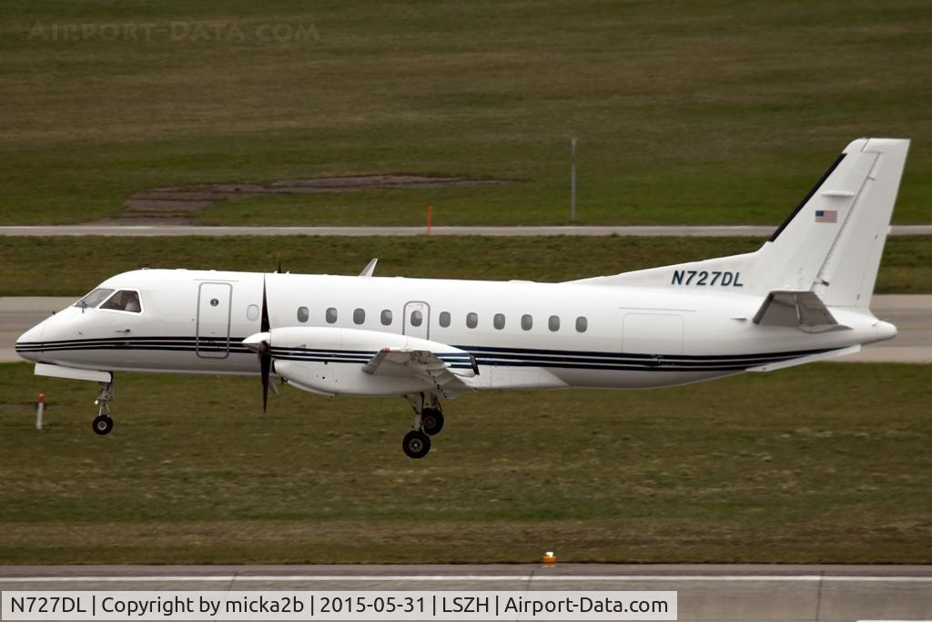 N727DL, 1985 Saab-Fairchild SF340A C/N 340A-036, Landing
