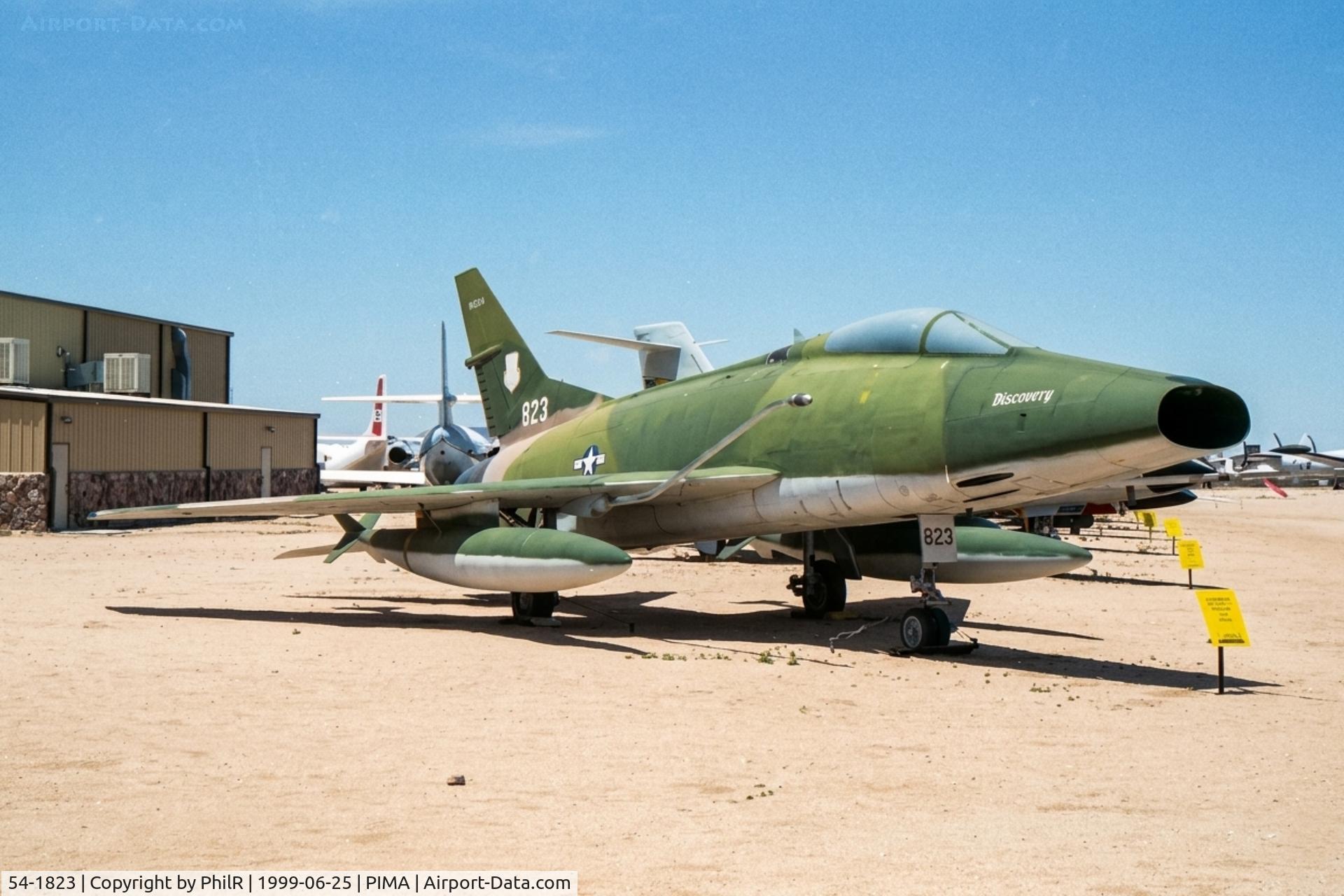 54-1823, 1954 North American F-100C Super Sabre C/N 217-84, 54-1823 1954 NA F-100C Super Sabre USAF Pima