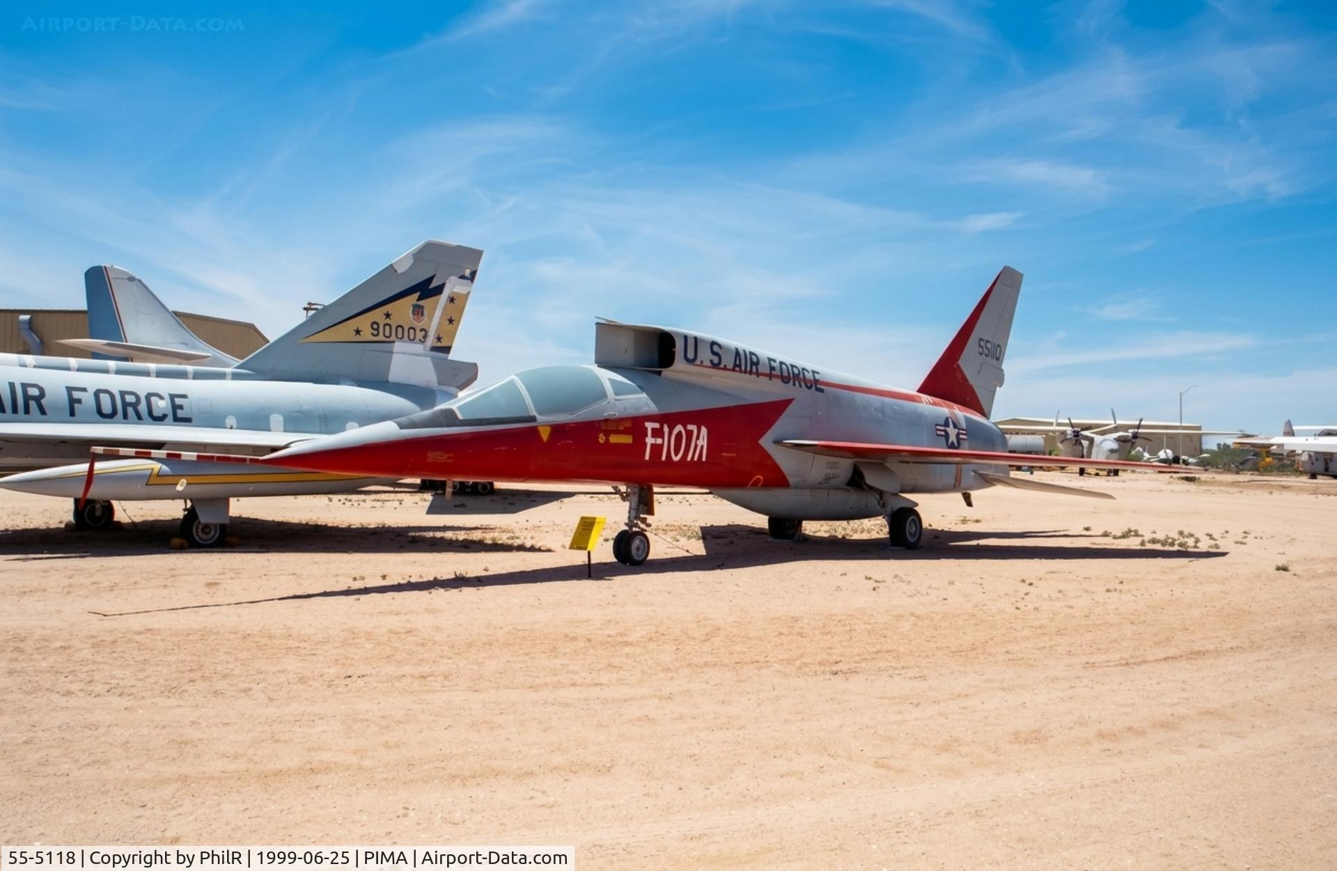 55-5118, 1955 North American F-107A C/N 212-1, 55-5118 1955 NA YF-107A USAF Pima 