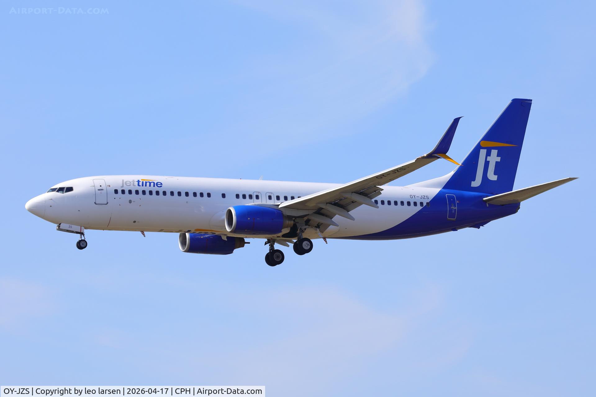 OY-JZS, 2007 Boeing 737-8K5 C/N 35100, Copenhagen 17.4.2026-