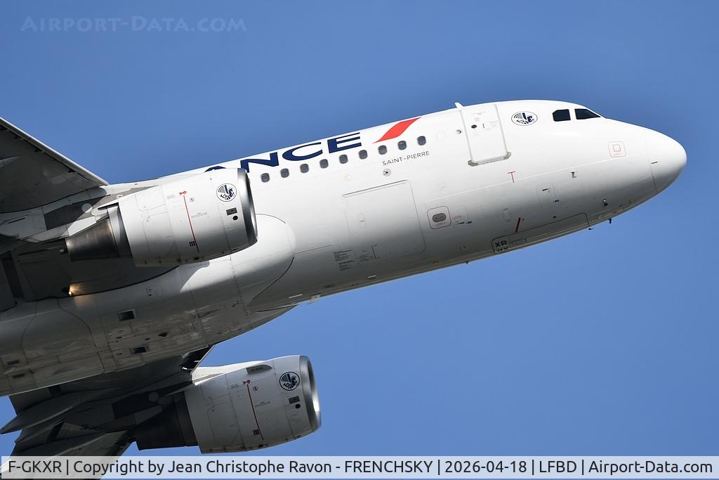 F-GKXR, 2009 Airbus A320-214 C/N 3795, Bordeaux (BOD)	Paris (CDG)	AF7431