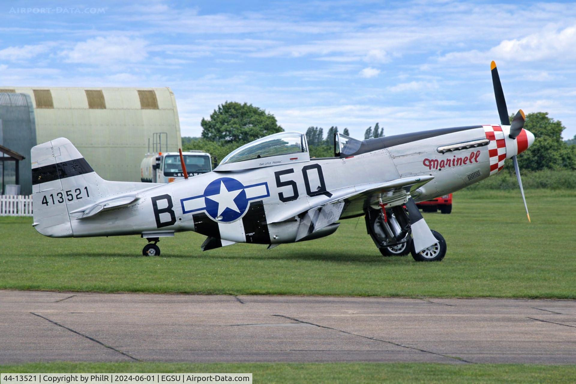 43-25147, 1943 North American P-51C Mustang C/N 103-26778, 44-13521 (I-COLT, G-MRLL) 1944 North American P-51D Mustang 'Marinell' D Day Display Duxford

