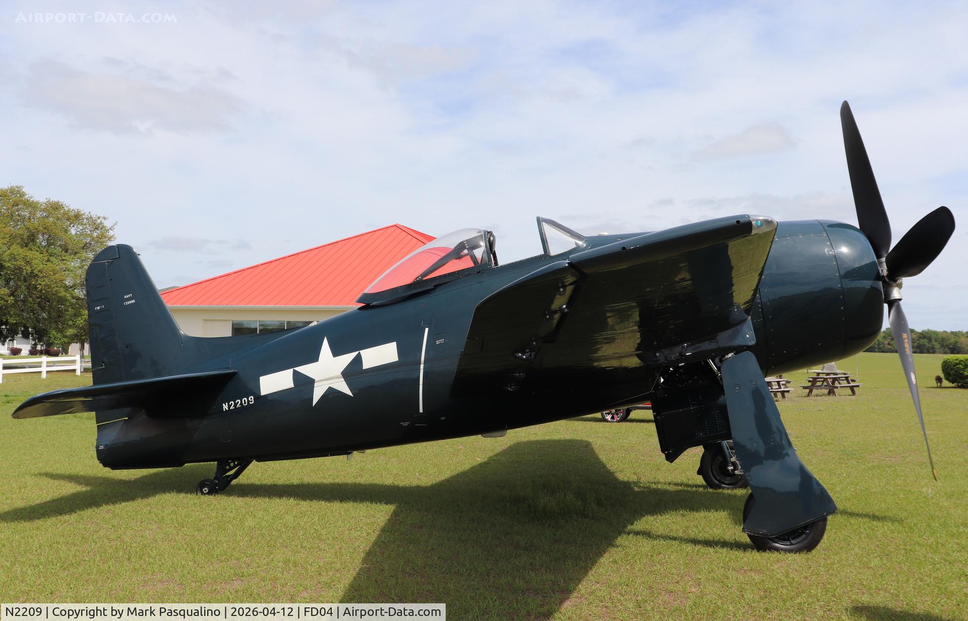 N2209, 1945 Grumman F8F-1B Bearcat C/N 122095, Grumman F8F-1B