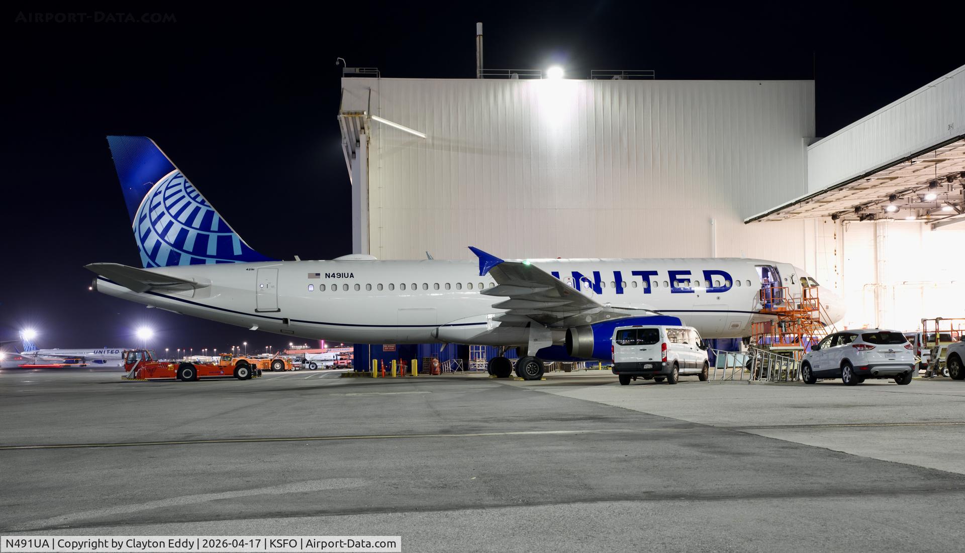N491UA, 2002 Airbus A320-232 C/N 1741, SFO 2026