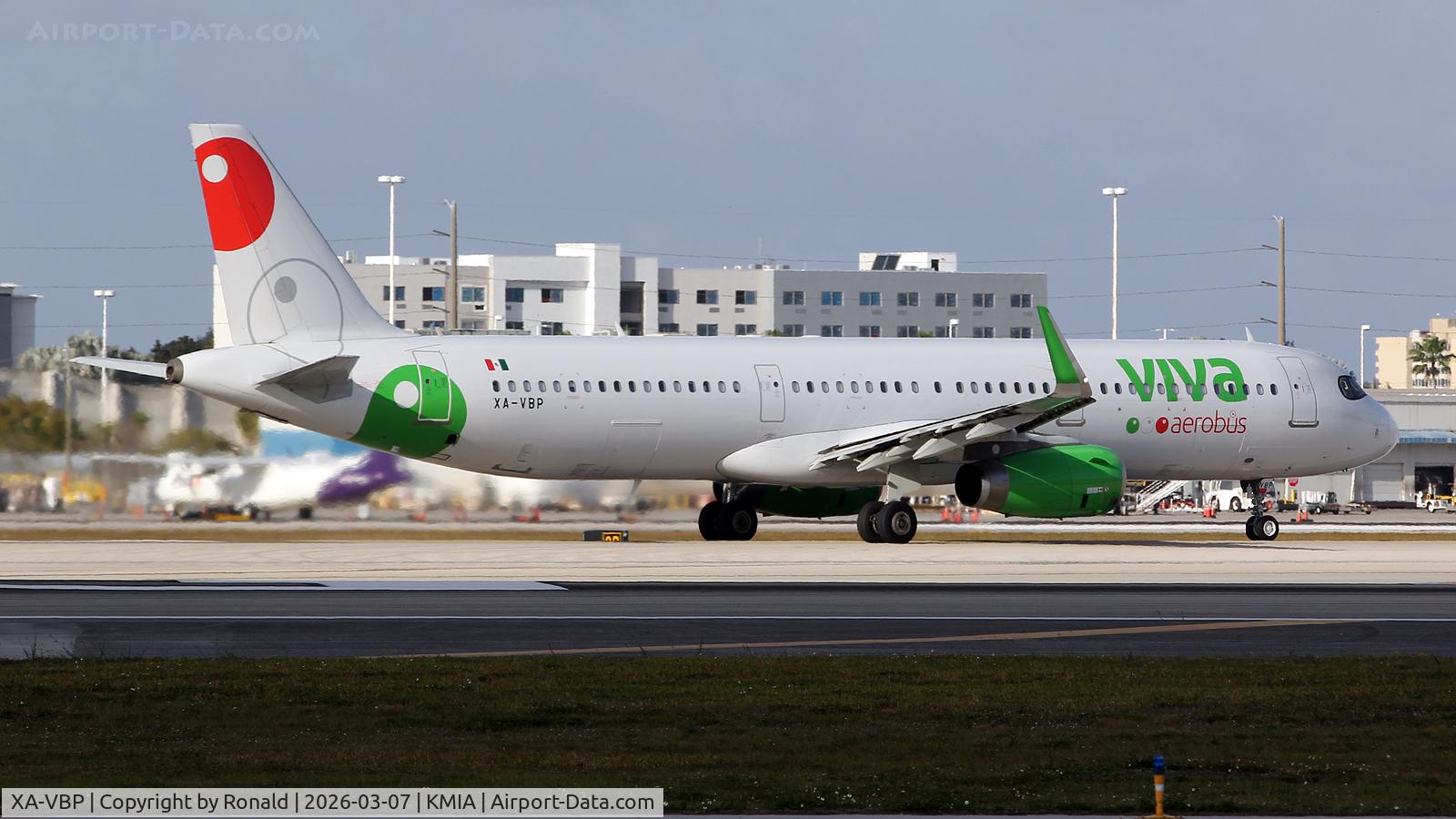 XA-VBP, 2021 Airbus A321-231(WL) C/N 5606, at mia