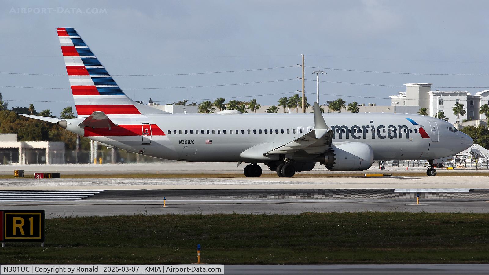 N301UC, 2025 Boeing 737-8 MAX C/N 44509 / 9038, at mia