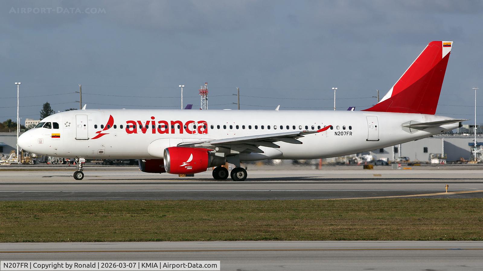 N207FR, 2010 Airbus A320-214 C/N 4307, at mia