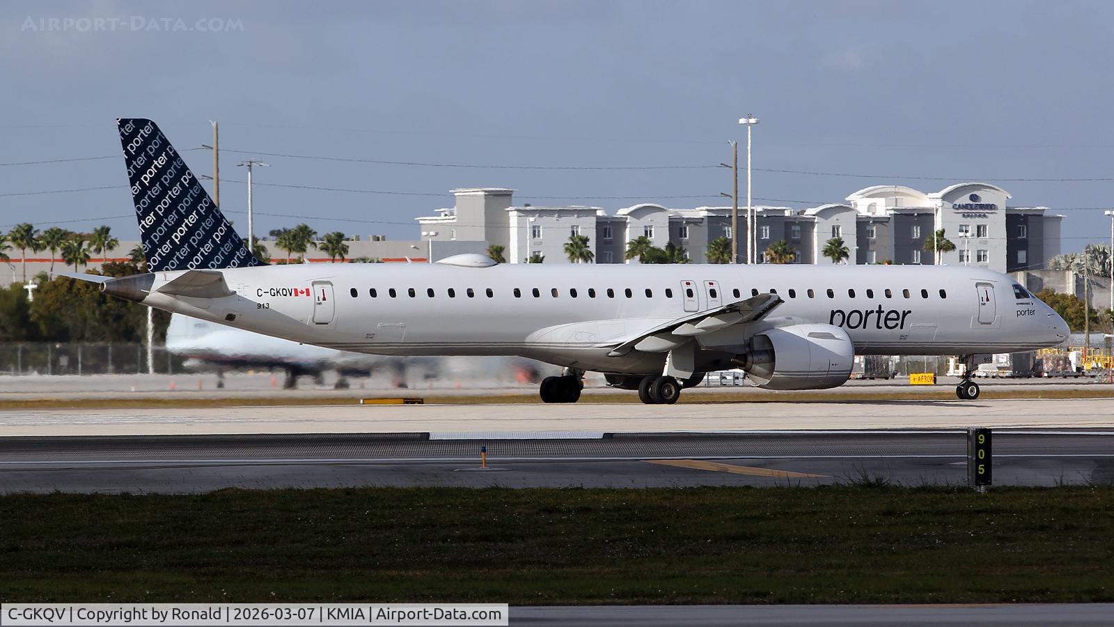 C-GKQV, 2023 Embraer E195 E2 C/N 19020094, at mia