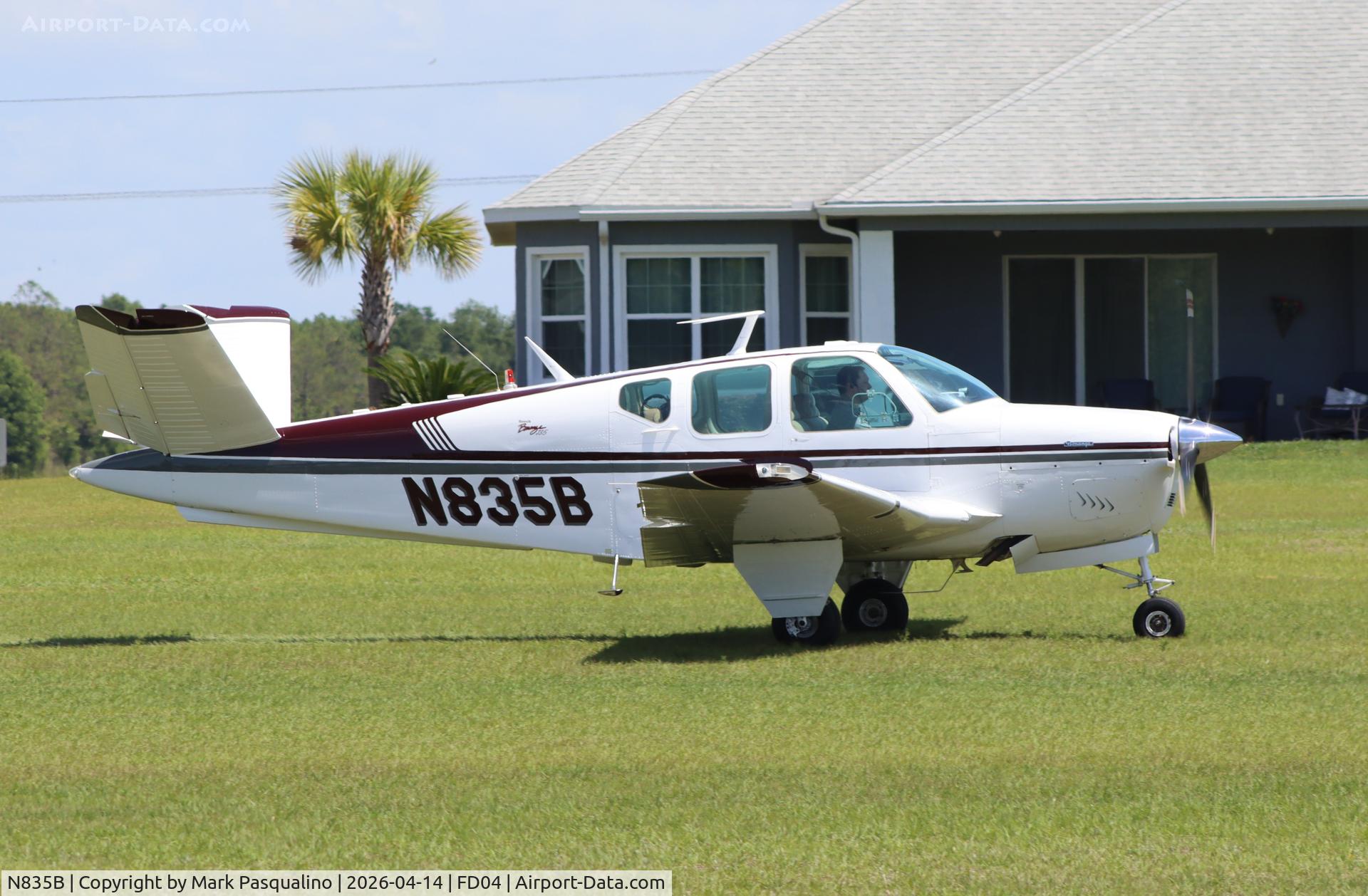 N835B, 1958 Beech J35 Bonanza C/N D-5508, Beech J35