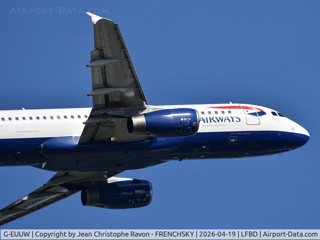 G-EUUW, 2008 Airbus A320-232 C/N 3499, Bordeaux (BOD)	London (LGW)	BA2571