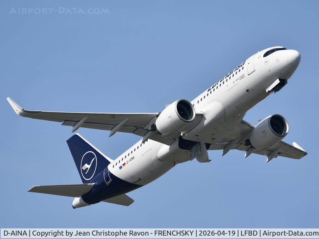 D-AINA, 2015 Airbus A320-271N C/N 6801, Bordeaux (BOD)	Frankfurt (FRA)	LH1071