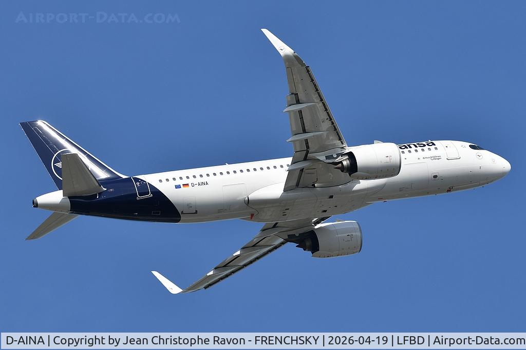 D-AINA, 2015 Airbus A320-271N C/N 6801, Bordeaux (BOD)	Frankfurt (FRA)	LH1071