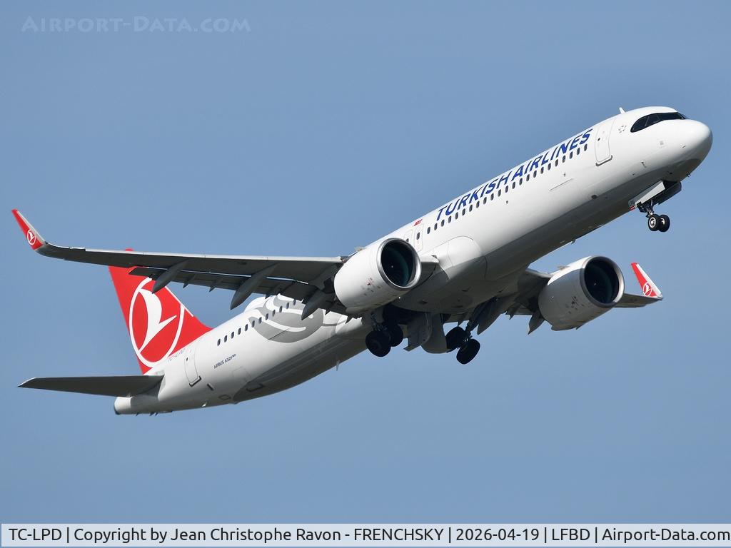 TC-LPD, 2024 Airbus A321-271NX C/N 11843, Bordeaux (BOD)	Istanbul (IST)	TK1390