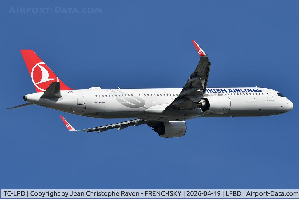 TC-LPD, 2024 Airbus A321-271NX C/N 11843, Bordeaux (BOD)	Istanbul (IST)	TK1390