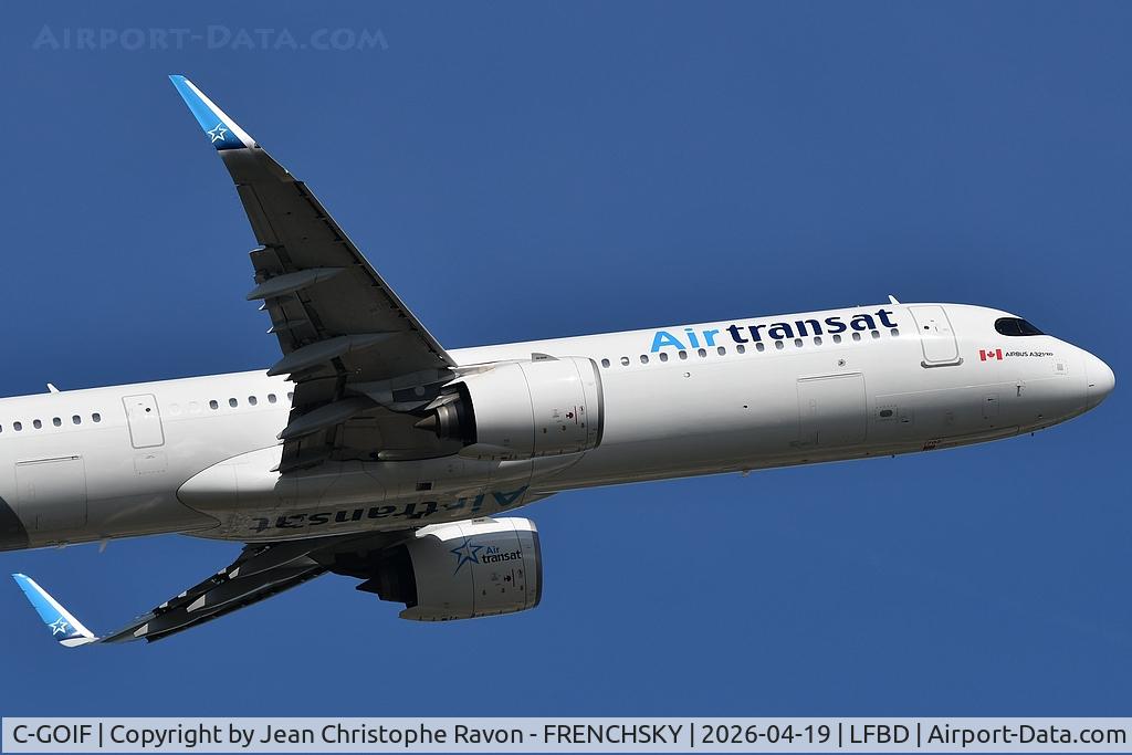 C-GOIF, 2019 Airbus A321-271NX C/N 8876, Bordeaux (BOD)	Montreal (YUL)	TS511