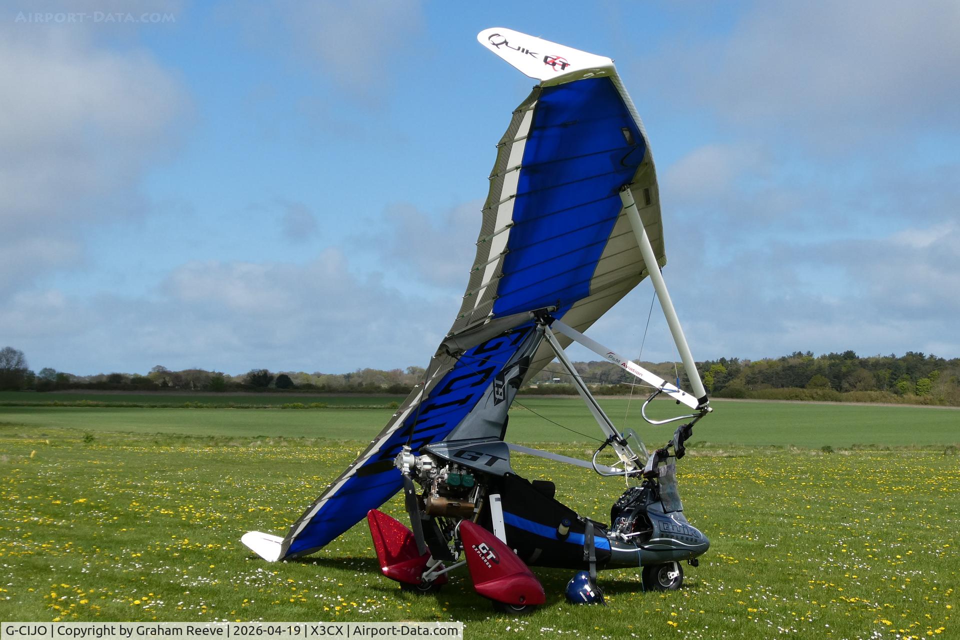 G-CIJO, 2014 P&M Aviation Quik GTR C/N 8702, Parked at Northrepps.