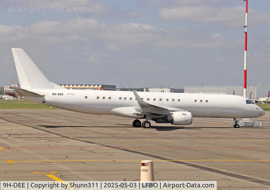 9H-DEE, 2014 Embraer ERJ-190-100ECJ Lineage 1000 C/N 19000683, Parked at the General Aviation area... all white, no titles... operated by Air X Charter