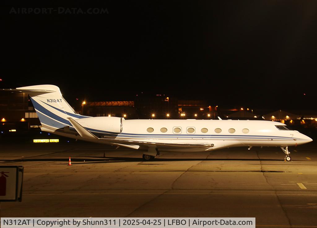 N312AT, Gulfstream Aerospace GVI C/N 6010, Night stop and parked at the General Aviation area...