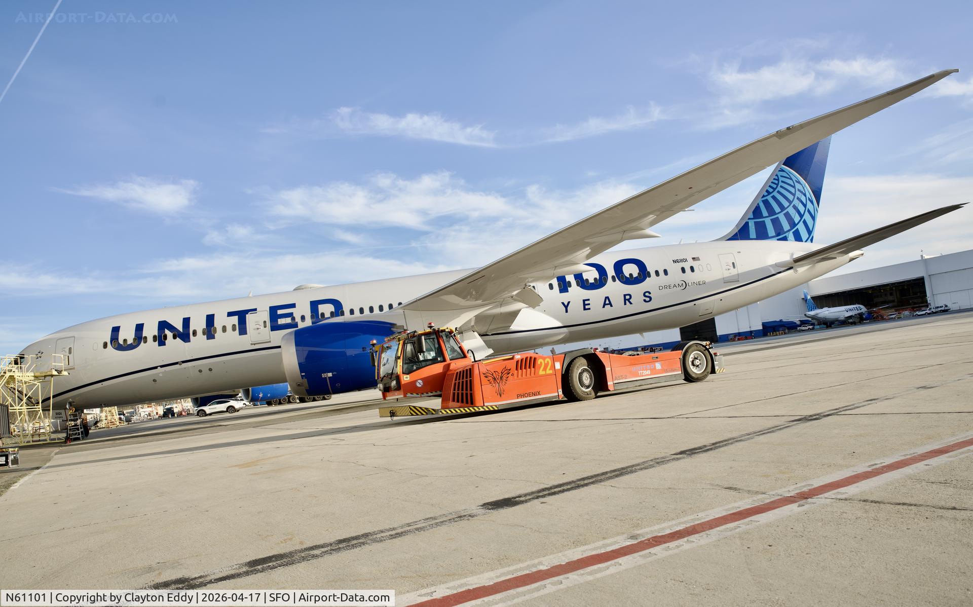 N61101, 2025 Boeing 787-9 Dreamliner Dreamliner C/N 68647, '100 Years' livery SFO 2026