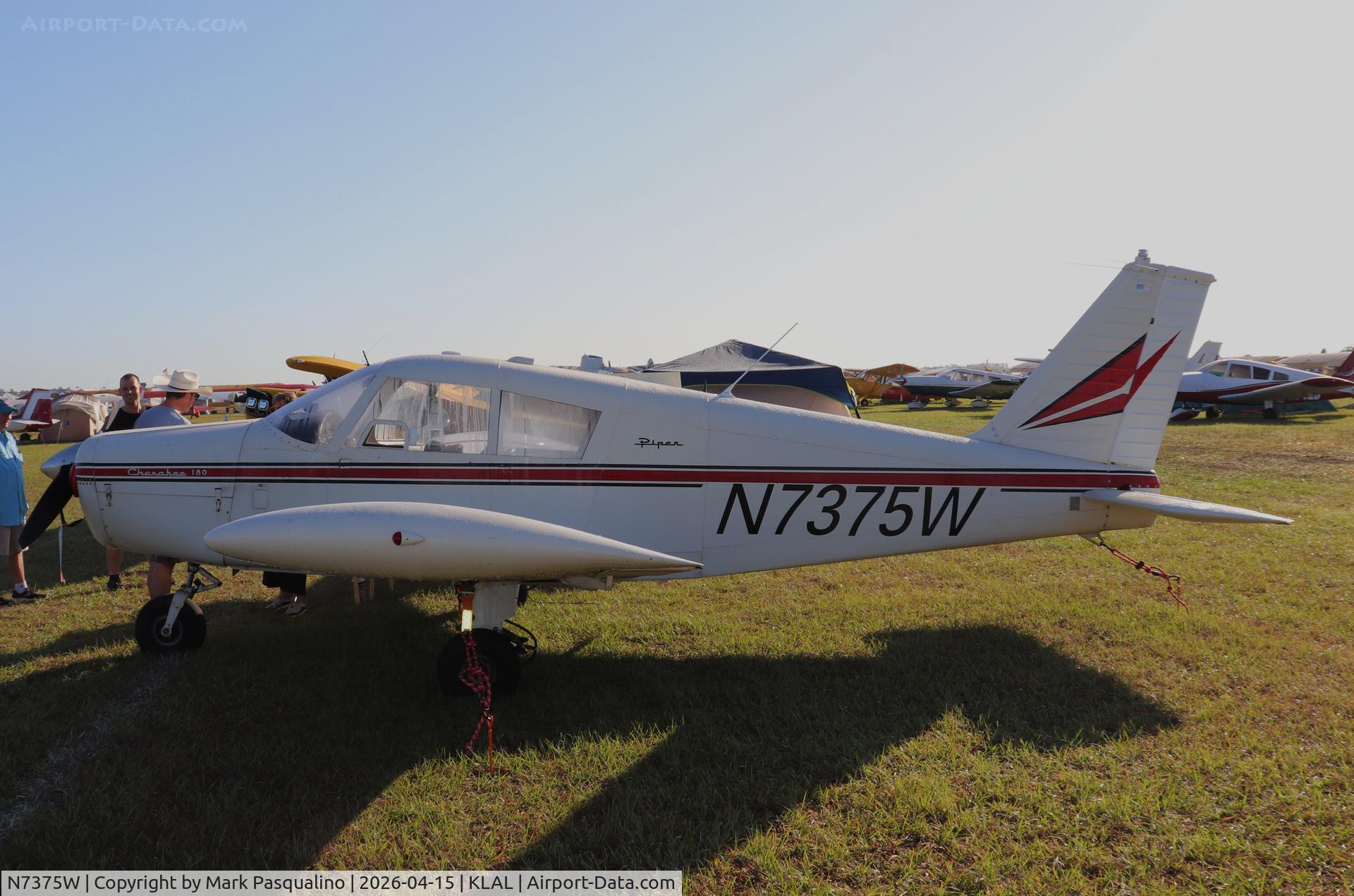N7375W, 1963 Piper PA-28S-180 Cherokee C/N 28-1257, Piper PA-28-180