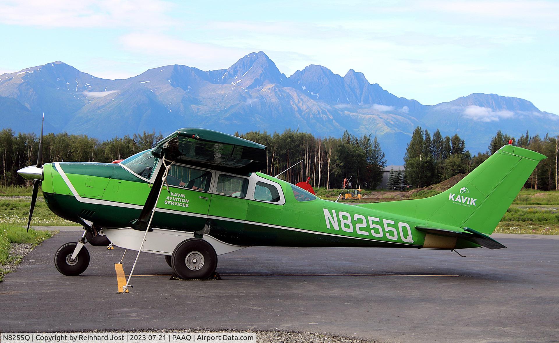 N8255Q, 1975 Cessna U206F Stationair C/N U20603116, Cessna with Kavik Aviation Services titles at Palmer Municipal, AK