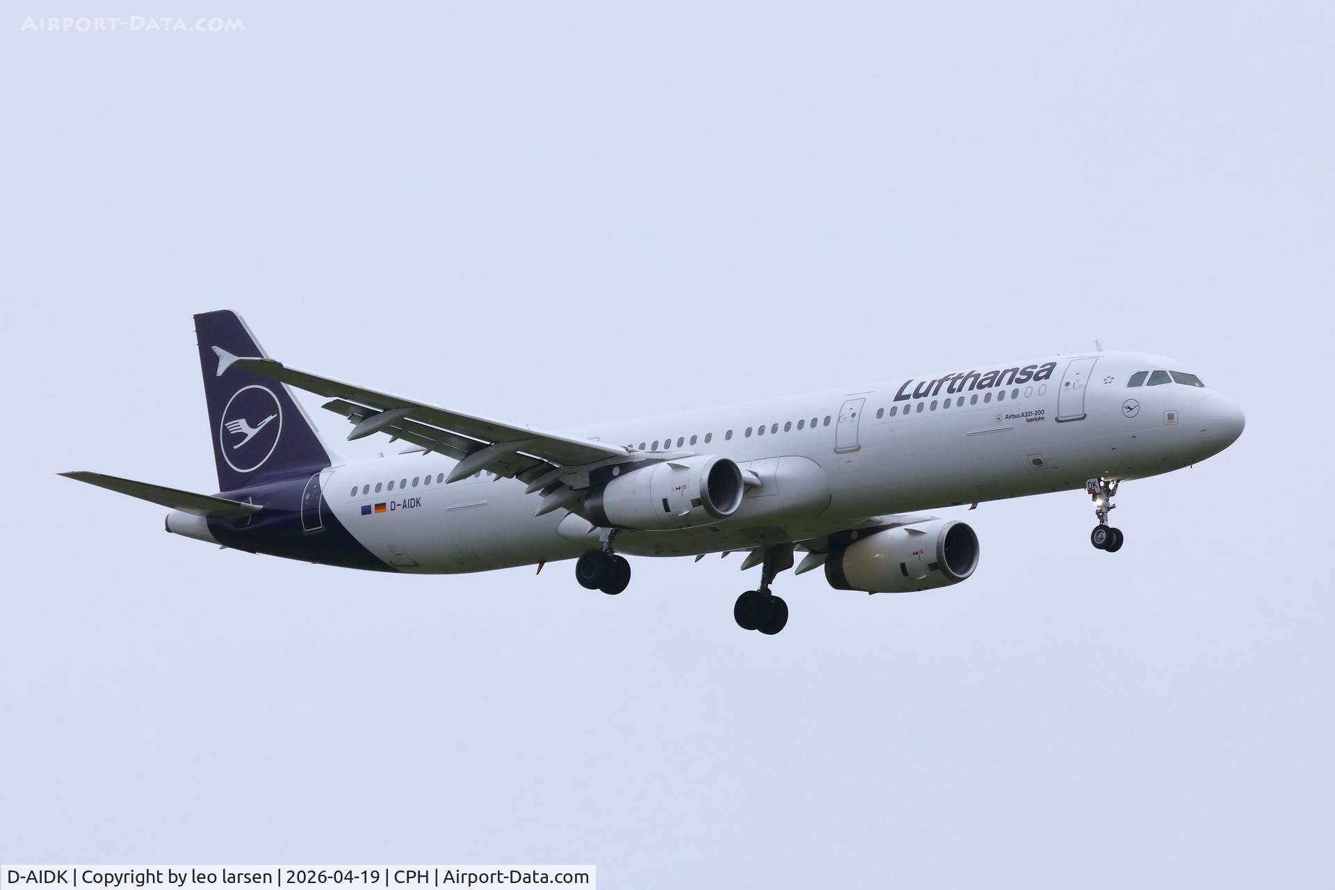 D-AIDK, 2011 Airbus A321-231 C/N 4819, Copenhagen 19.4.2026