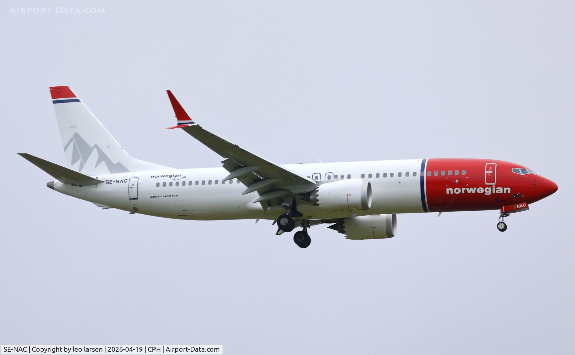 SE-NAC, 2025 Boeing 737-8 MAX C/N 66303, Copenhagen 19.4.2026