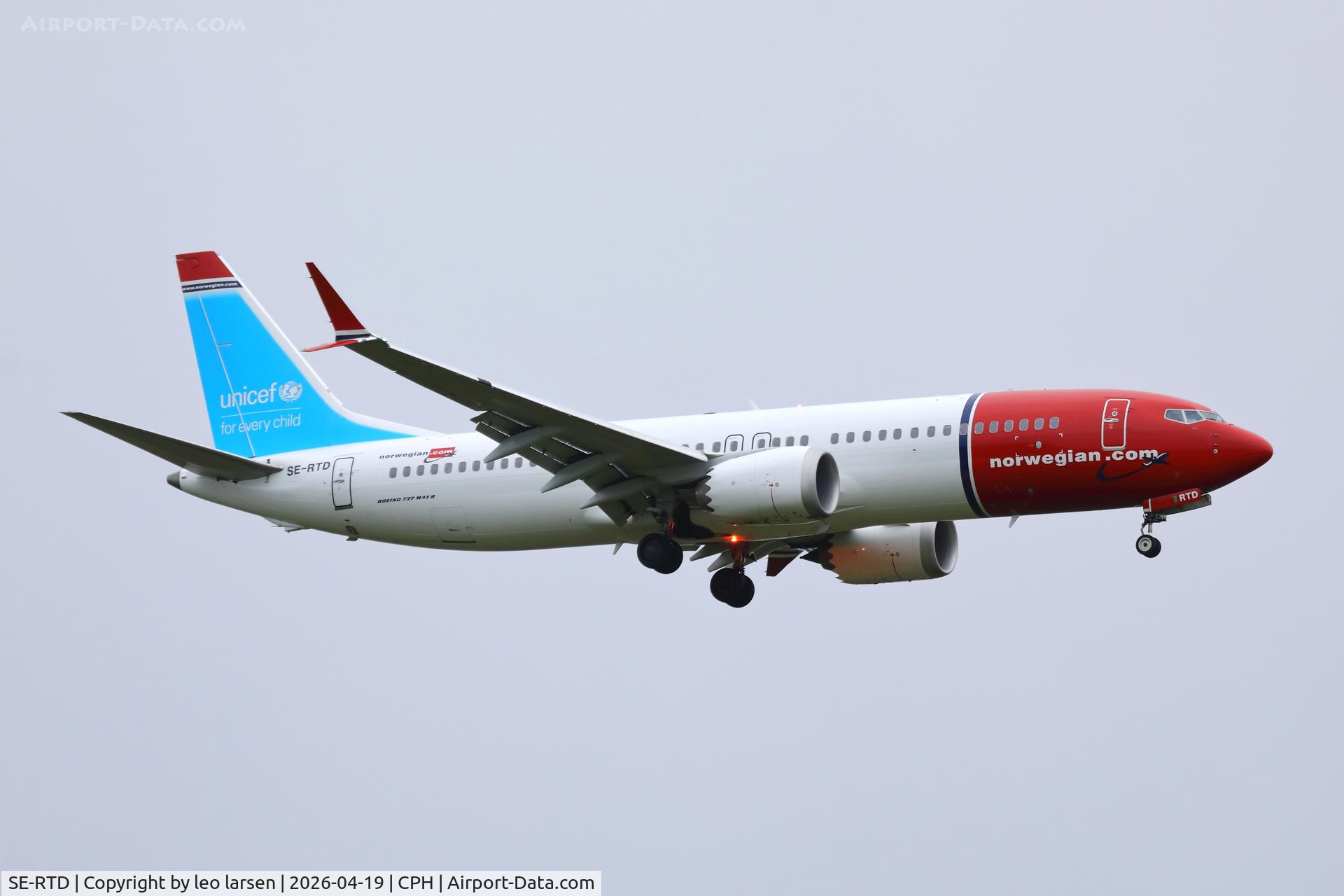 SE-RTD, 2022 Boeing 737-8 MAX C/N 63564, Copenhagen 19.4.2026