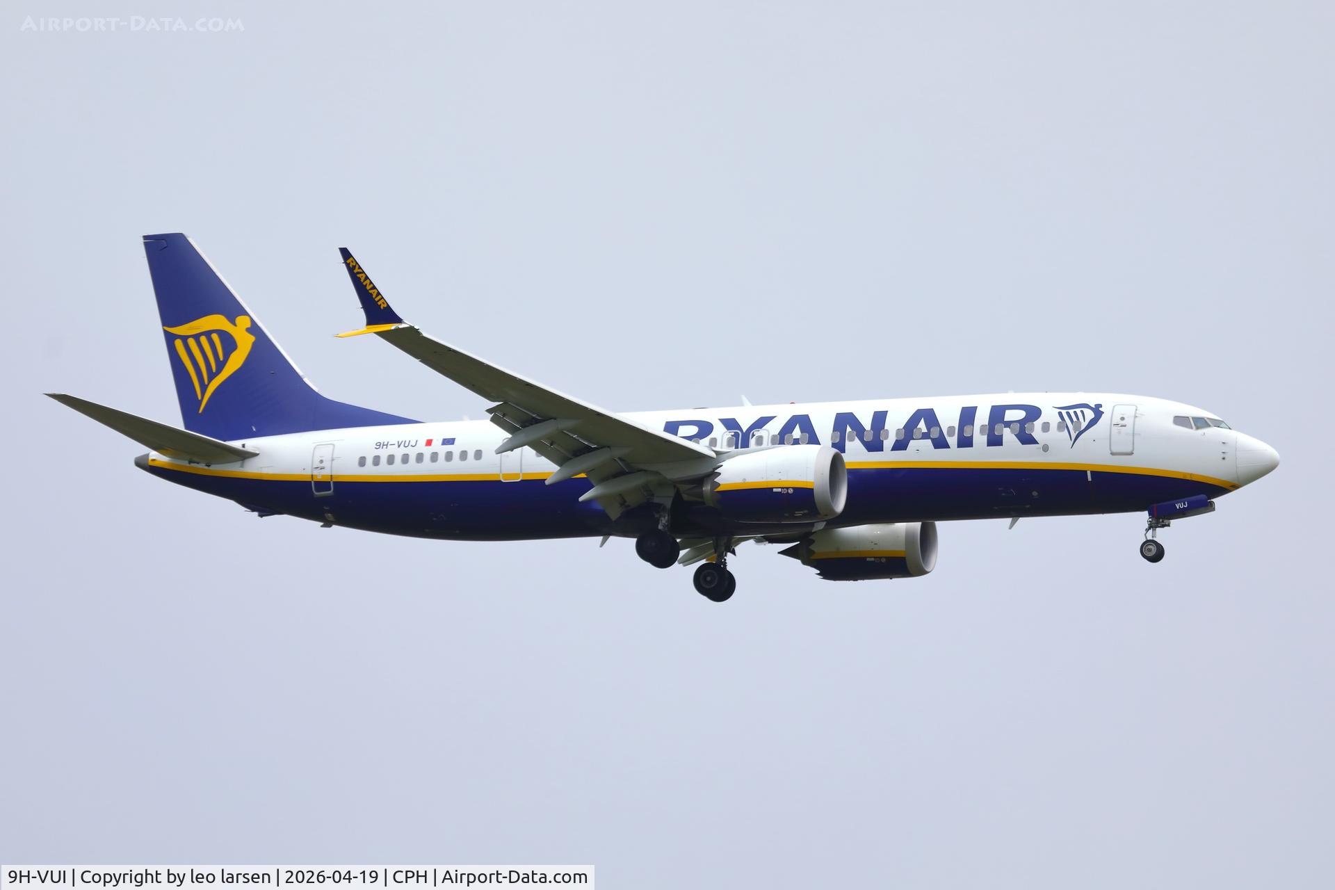 9H-VUI, 2019 Boeing 737-8-200 MAX C/N 62302, Copenhagen 19.4.2026