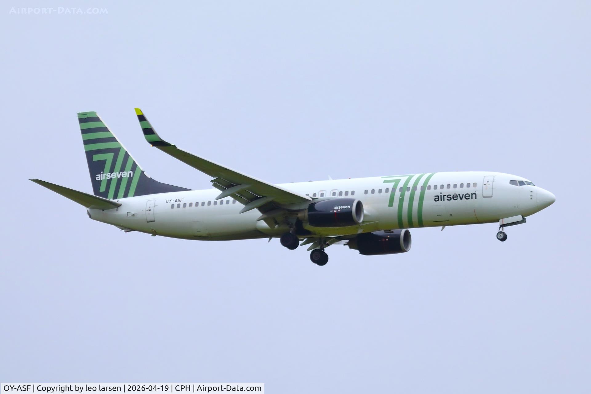 OY-ASF, 2007 Boeing 737-8GJ C/N 34904, Copenhagen 19.4.2026