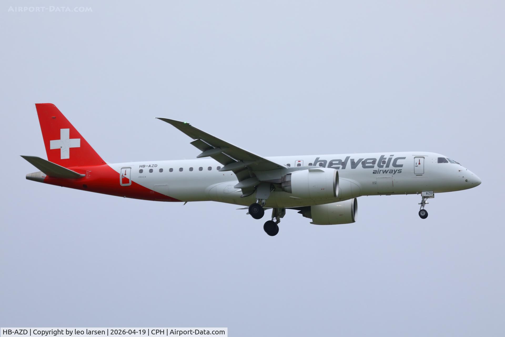 HB-AZD, Embraer 190-E2 (ERJ-190-300) C/N 19020031, Copenhagen 19.4.2026