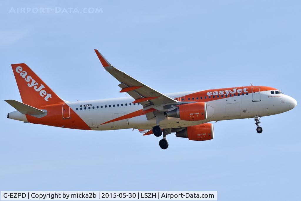 G-EZPD, 2015 Airbus A320-214 C/N 7040, Landing